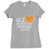 my heart basketball Ladies Fitted T-Shirt