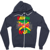 rasta nation, the reggae and dancehall Zipper Hoodie