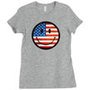 patriotic smiley face Ladies Fitted T-Shirt