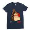 vintage santa christmas Ladies Fitted T-Shirt