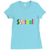 softball neon rhinestud Ladies Fitted T-Shirt
