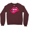 sexy lip biting Crewneck Sweatshirt