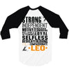 Strong Independent Motivated Leo 3/4 Sleeve Shirt