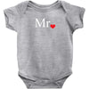Mr with heart dot (Mr and Mrs set) Baby Onesie