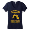 on the 8th day god created the redhead because someone had to have bra Women's V-Neck T-Shirt