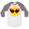 Lemon with Disco Glasses 3/4 Sleeve Shirt