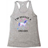 i'm really a unicorn Racerback Tank
