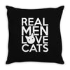 real men love cats (4) Throw Pillow