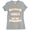 Super Cool Granddaughter Of A Freaking Awesome Pop Pop Ladies Fitted T-Shirt