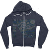 ascii night Zipper Hoodie