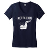 netflexin' Women's V-Neck T-Shirt