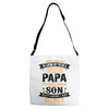 Super Cool Papa Of A Freaking Awesome Son Adjustable Strap Totes