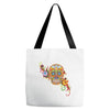 women's sugar skull purple Tote Bags