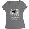 i want to believe in kang and kodos Women's Triblend Scoop T-shirt