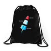 rocket science Drawstring Bags