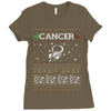 cancer christmas ugly sweater Ladies Fitted T-Shirt