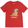 yoga pug exhale V-Neck Tee