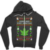 smoke weed every christmas Zipper Hoodie