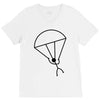 stick man skydiving V-Neck Tee