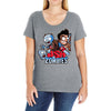 ash vs zombies Ladies Curvy T-Shirt