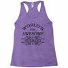 world's most amazing husband greeting Racerback Tank