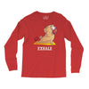 yoga pug exhale Long Sleeve Shirts