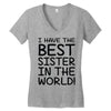 sister joke Women's V-Neck T-Shirt