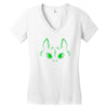 neon toothless Women's V-Neck T-Shirt