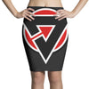 red black zero Pencil Skirts