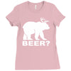 new bear deer beer funny Ladies Fitted T-Shirt