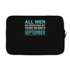 all men are created equal but the best are born in september Laptop sleeve