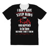 step kids white letter All Over Women's T-shirt