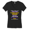 I Never Dreamed I'd Grow Up To Be A Super Cool Mom Of A Freaking Aweso Women's V-Neck T-Shirt