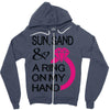 sun, sand &amp; a ring on my hand Zipper Hoodie