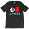 i heart zombies scary eye bloody heart halloween T-Shirt