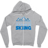 i'd rather be skiing Zipper Hoodie