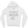 drink mode on Zipper Hoodie