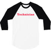 technician t shirt technics parody dj vinyl 1200 hip hop illest techno 3/4 Sleeve Shirt