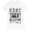 Born In July Ladies Fitted T-Shirt