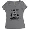 Happy Camper Women's Triblend Scoop T-shirt