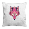 pink foxy Throw Pillow