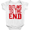 outlaws to the end 2 Baby Bodysuit