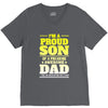 proud son dad V-Neck Tee