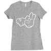 rude hands, ideal gift or birthday present. Ladies Fitted T-Shirt