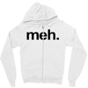 meh geek nerd t shirt funny humor retro Zipper Hoodie