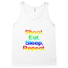 shoot eat sleep repeat gun Tank Top