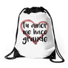 Tu Amor Me Hace Grande Drawstring Bags