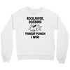 throat punch i win Crewneck Sweatshirt