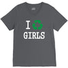 i recycle girls slogan text funny baseball jersey V-Neck Tee