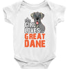 This Girl Loves Her Great Dane Baby Onesie